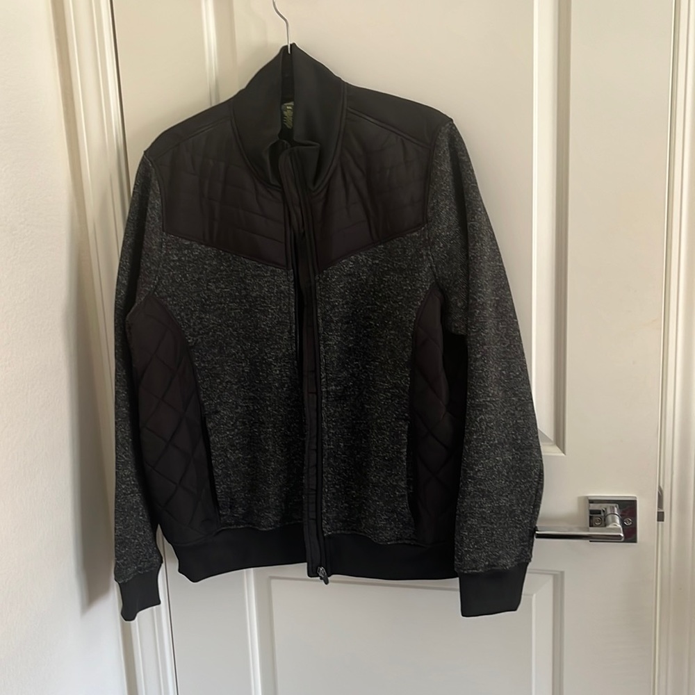 Xersion Black and Gray Bomber Jacket